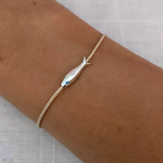 צמיד דג כסף